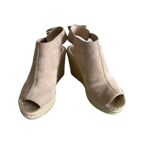 KENNETH COLE Suede Espadrille Peep-Toe Wedges - Picture 6 of 15